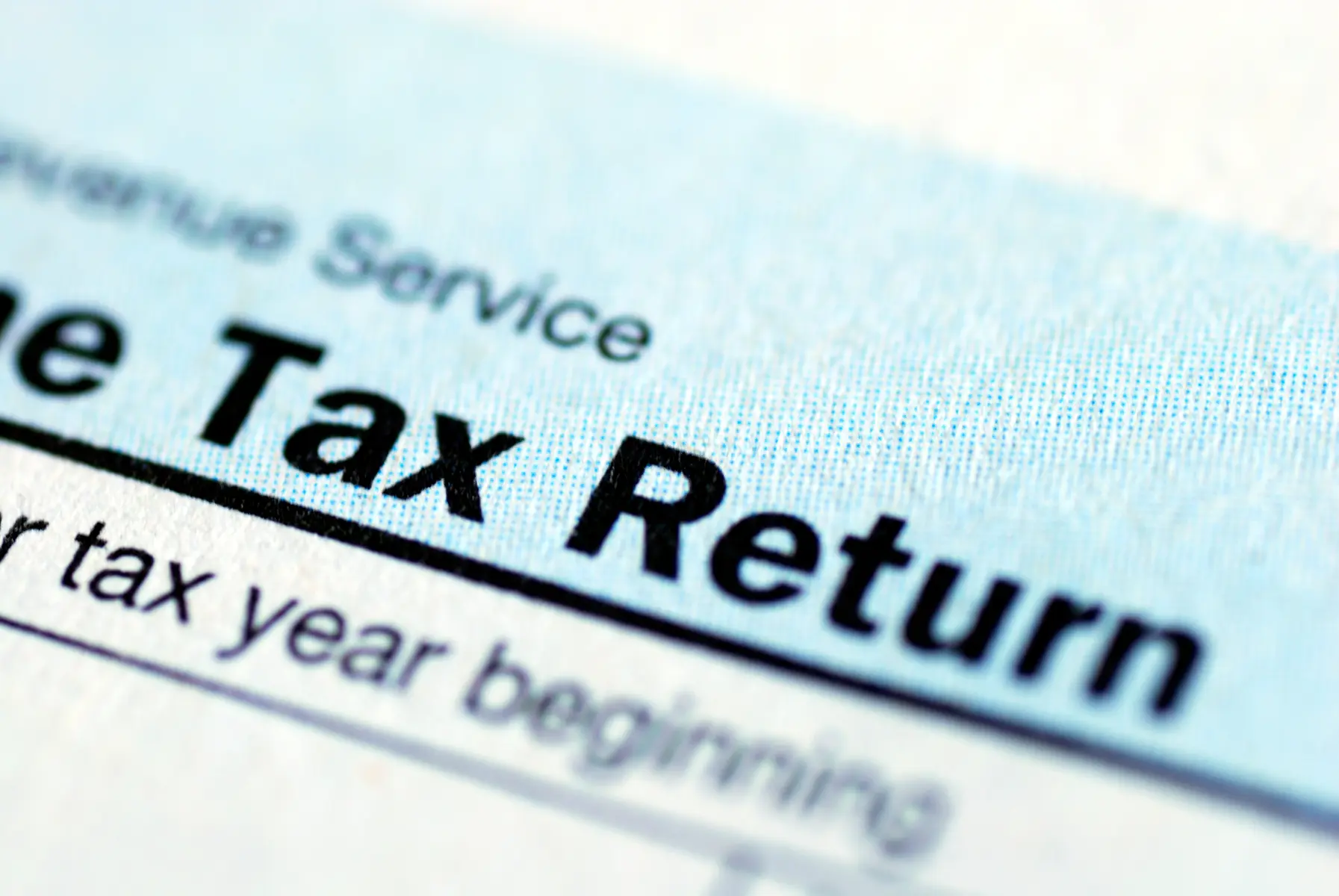 Close view of a tax return