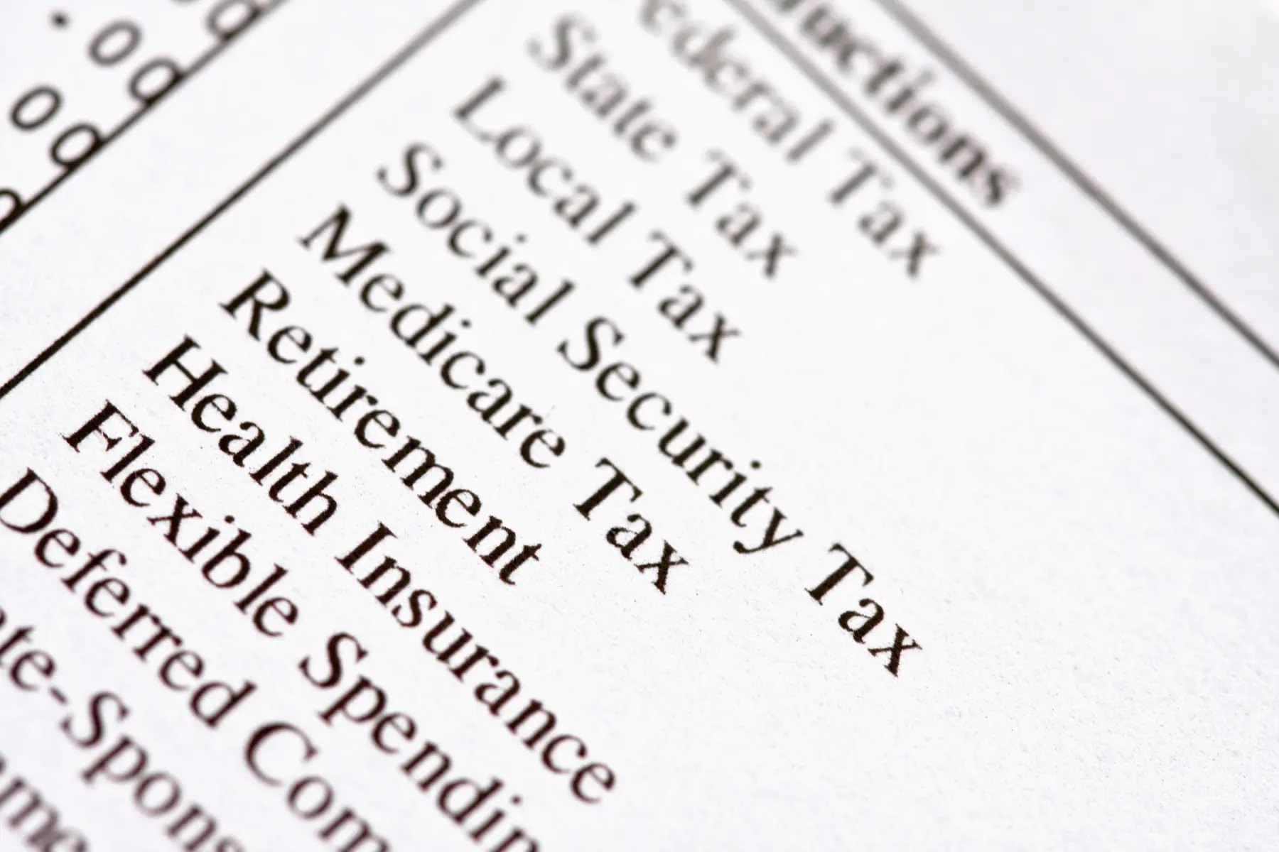 Tax form listing income and employment information